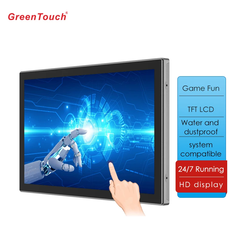 Monitor touch screen capacitivo da 15,6" Cornice aperta PC Android Driver touch 3M Interfaccia USB HD Linux Operare le aziende