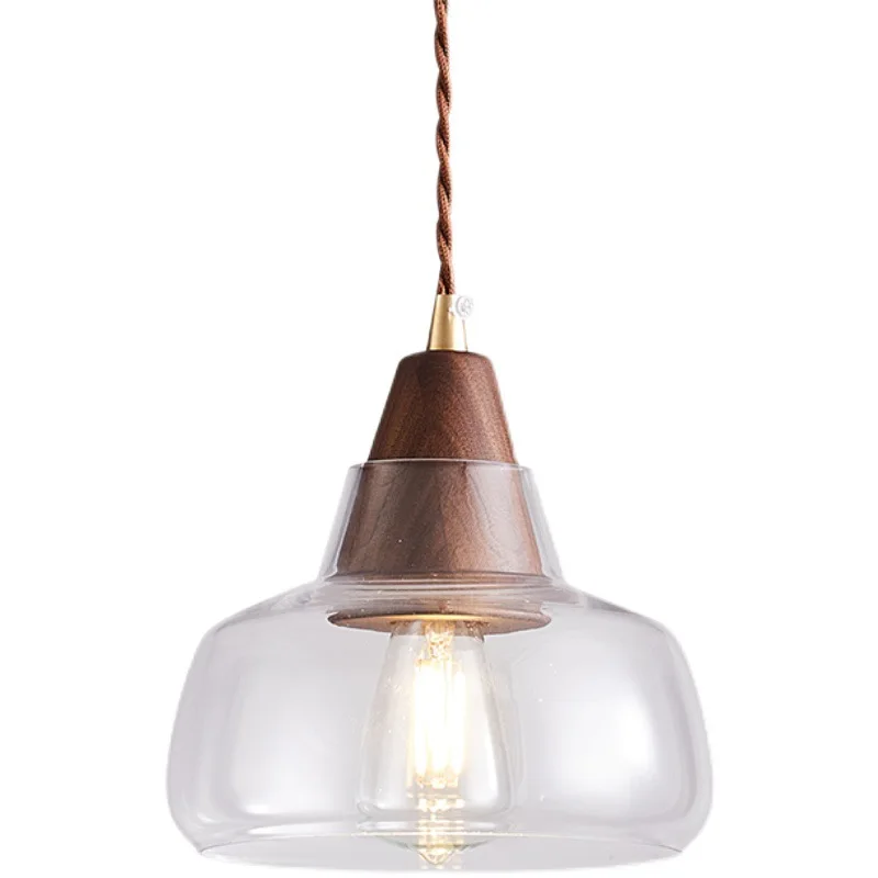 americano retro pequeno lustre minimalista iluminacao interior abajur de vidro luz pingente e14 base pendurado luz 01