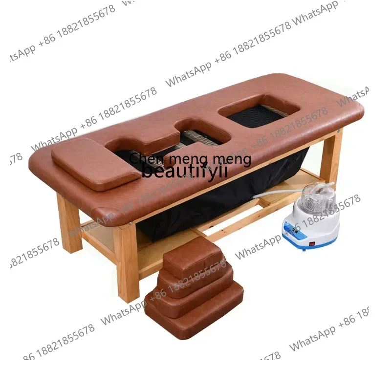 xxqSolid Wood Steaming   Sweat Steaming Bed Household Whole Body Steam   Health Bed Beauty Salon Special Steaming Bed