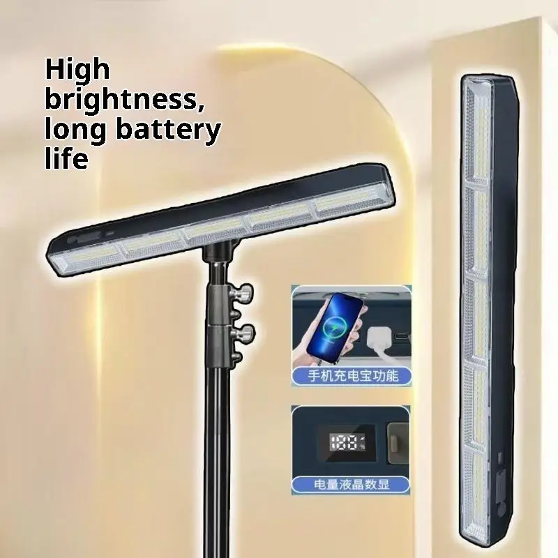 High Power Magnetic LED Light Bar 2026 New Portable USB Rechargeable Work Light 3 Modes IP66 Waterproof Emergency Power Bank