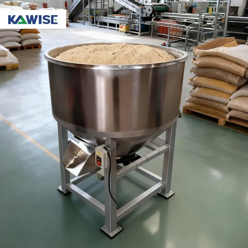 

Conical Stainless Steel Mixer With Spiral Auger Lift For Uniform Mixing On Farm And Small Feed Plant