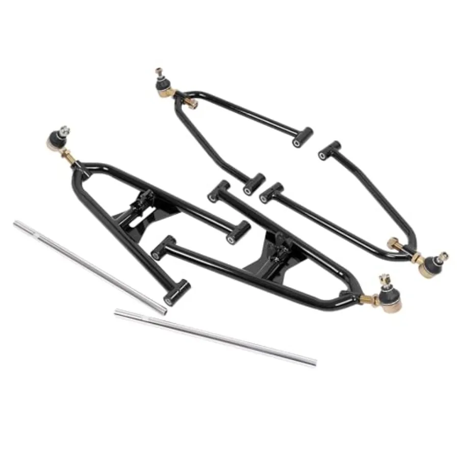 Voorste A-arm compatibel met 20052008 Kawasaki KFX400 Suzuki Quadsport Z400 LTZ 400 verstelbare armen vering zwart zilverachtig