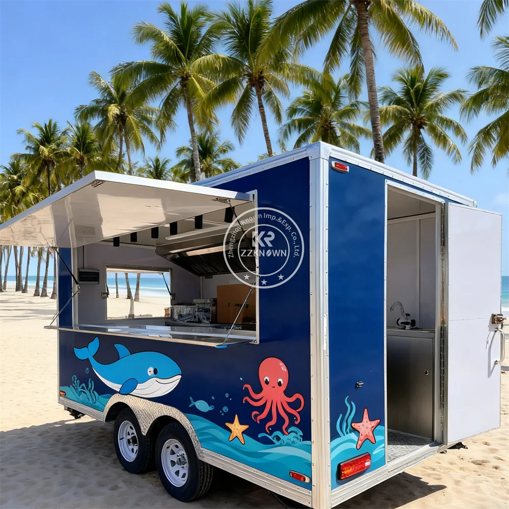 

Custom Mobile Food Trailer Bbq Truck Pizza Ice Cream Cart Mobile Food Truck Concession Catering Trailers For Sale