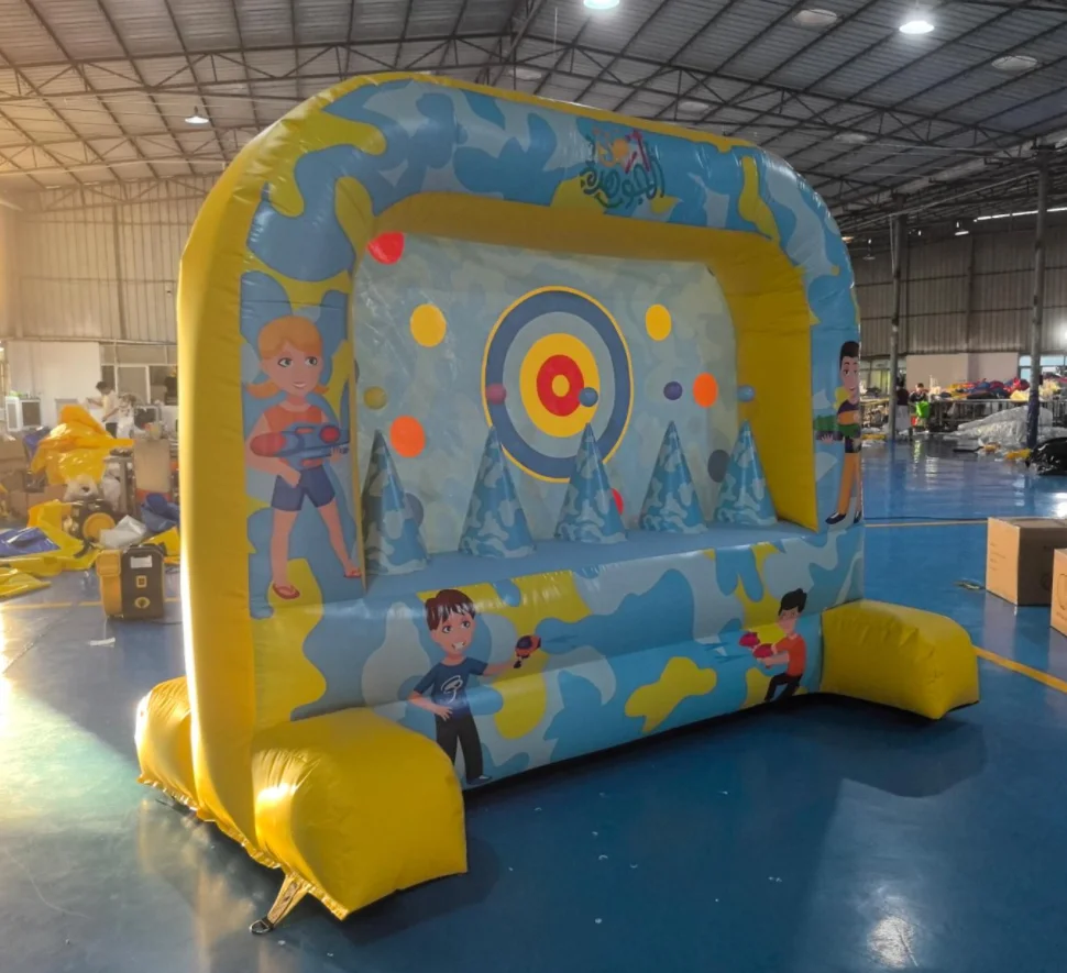 

Commercial PVC Inflatable Shooting Range Games Floating Ball Race Carnival Game for Kids Party