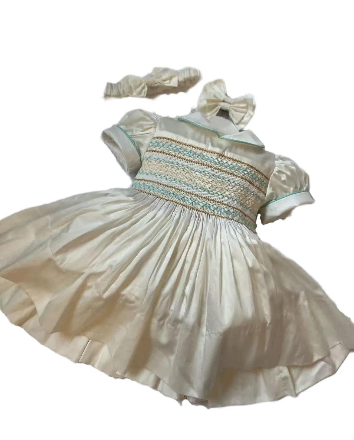 

0-12Y Baby Girl Summer Handmade Embroidery Vintage Princess Dress for Birthday Photography Holiday Eid A289