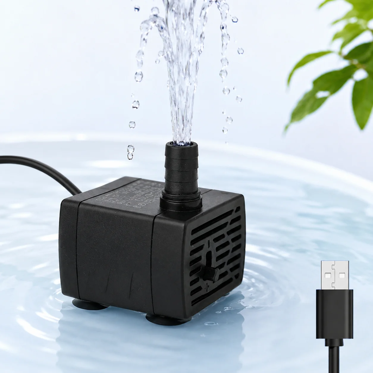 Ultra Quiet USB Aquarium Fish Tank Filtration Pump Mini Pet Fountain Submersible Adjustable Flow Water Circulation Pump 5V