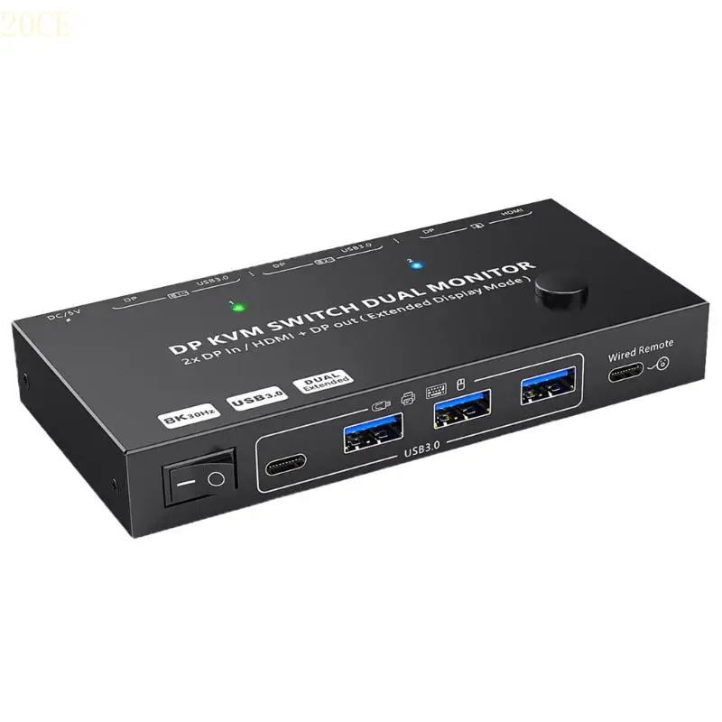 

20CE Versatile KVM Switcher Streamlines Workspaces with Keyboard Mouse