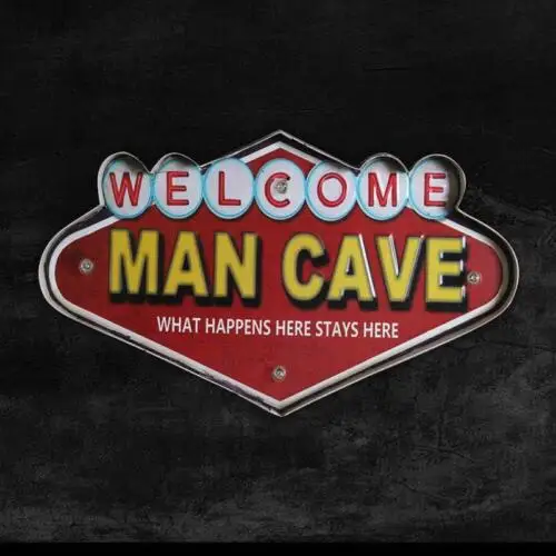 Retro Vintage Metal Light Wall Decor Shop Welcome Man Cave Home Pub Bar LED Art