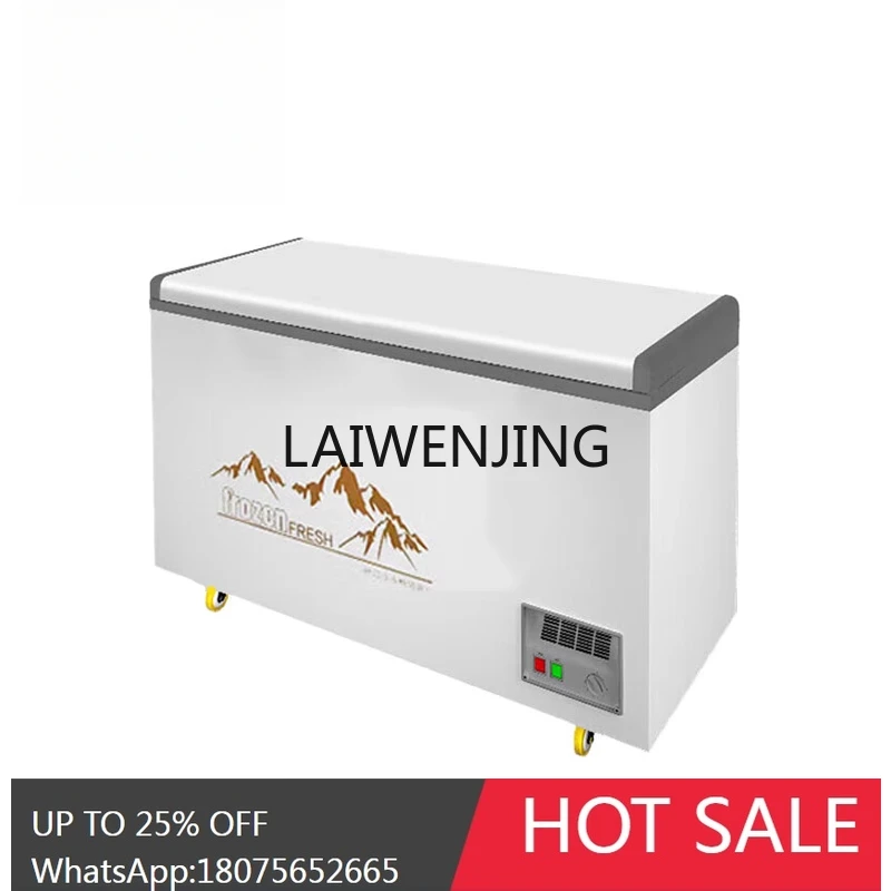 Commercial Freezer Horizontal Ice Cream Freezer 398L Large Capacity Full Freezer