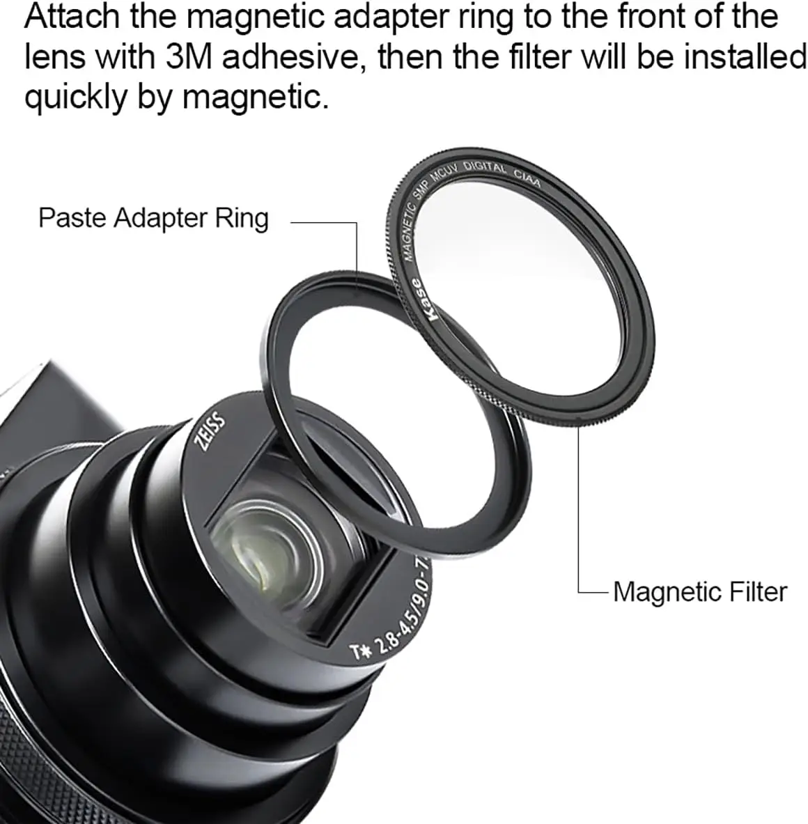 Kase Wolverine Magnetic Filter Kit UV/CPL/ND64 for Sony ZV-1, RX100 Series/for Ricoh GR II II view 4