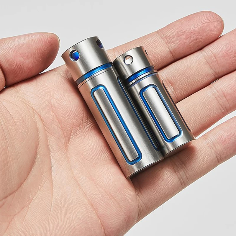 Portable First Aid Canister Titanium Alloy Seals Bottle Waterproof Capsule Mini Keychain Pendant Outdoor EDC Survival Tools