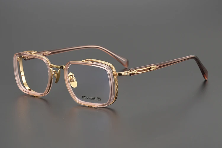 Titan Schildkröte Lesebrille Männlich Handgemachte Schmale Brillen Rahmen Anti Blaues Licht Gläser +1,0 1,5 1,75 2,0 – Detail 14