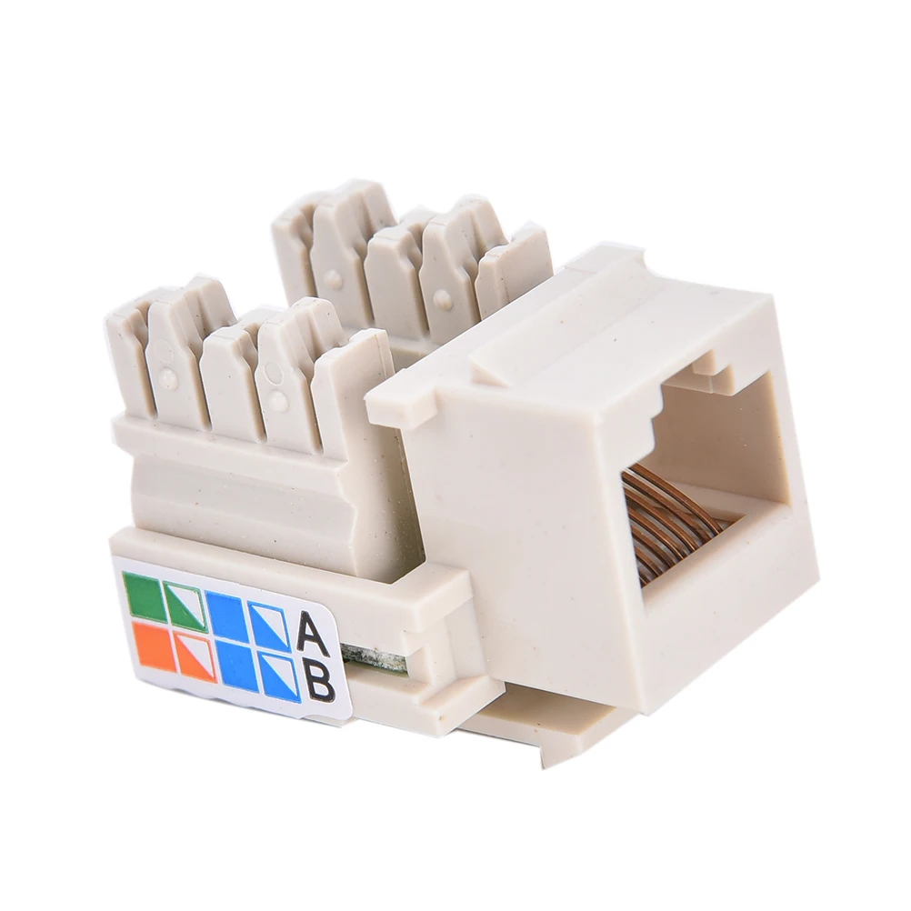 Cat5 RJ45 Punch Down Keystone Jack CAT5 Network Ethernet RJ45 Socket Network Modules