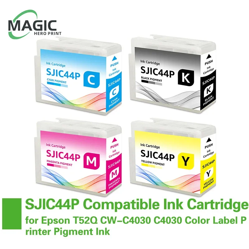 T52Q1 T52Q2 T52Q3 T52Q4 SJIC44P Ink Cartridge With Chip for SJIC44P Ink Cartridge for Epson CW-C4030 C4030 Color Label Printer