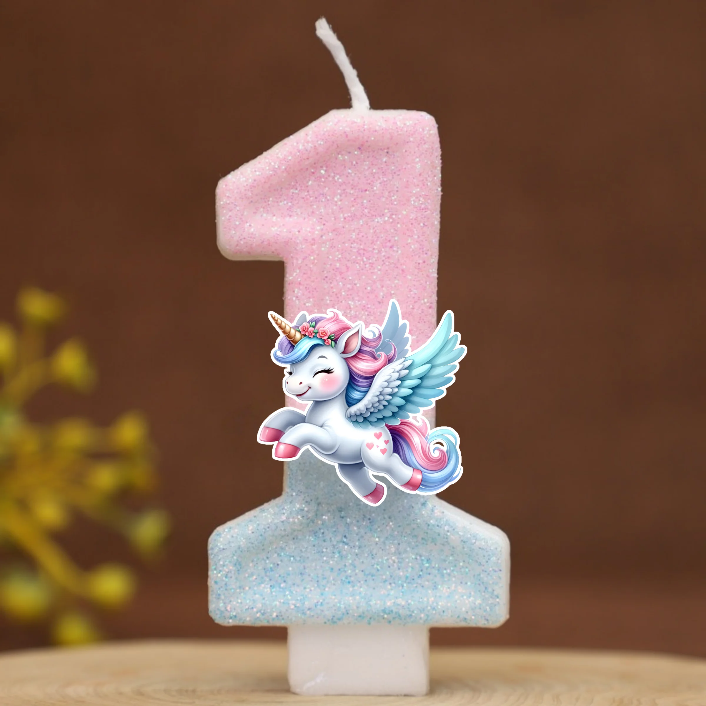 Unicorn Little Horse Digital Candle Number 0-9 Kids Birthday Cake Decoration Supplies Cartoon Pony Party Accessories Supplies