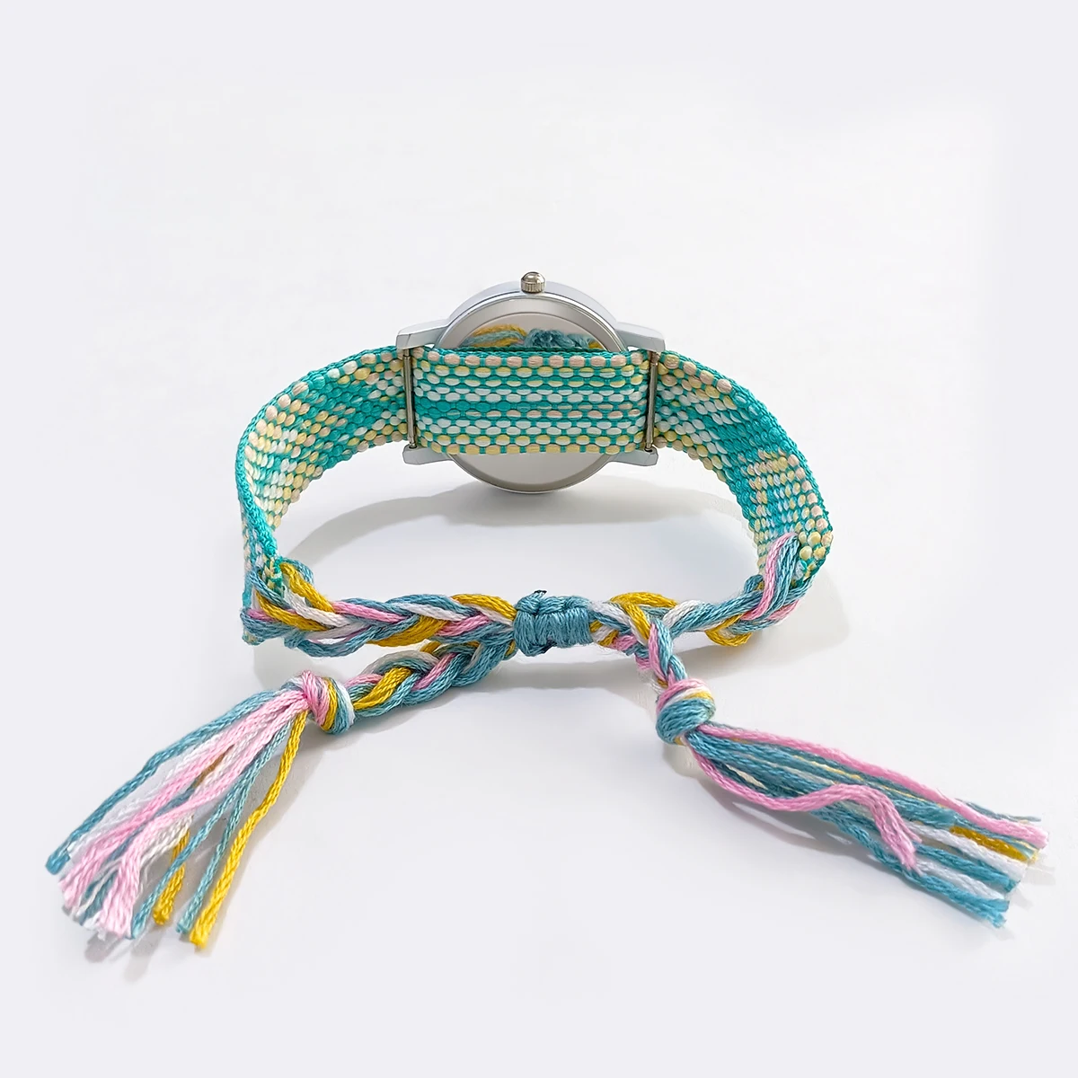 Women Color Adjustable Woven Bag Quartz Watch