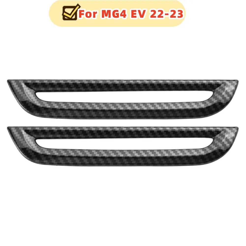 Stickers for MG4 EV 2022 2023 2024 LHD Car Front AC Outlet Cover Sticker Carbon Fiber Air Conditioning Trim Accessories
