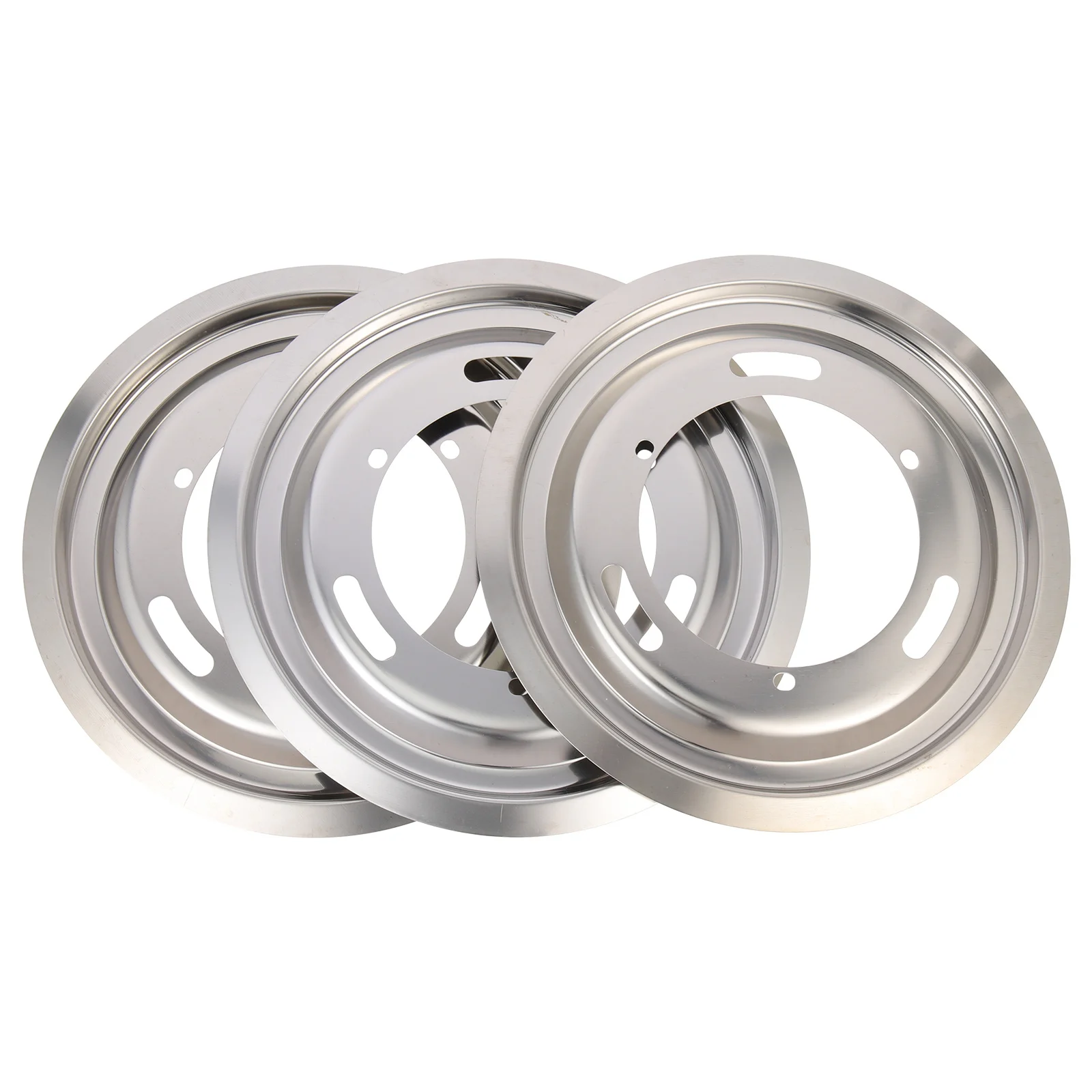 

3Pcs Gas Stove Drip Pans Stainless Steel Burner Trays Durable Kitchen Gas Range Replacement Drip Pans Cooktop Accessories