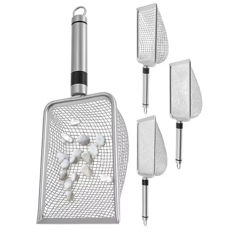 

Набор из 4 сит для просеивания почвы с ручкой (сетка 3,8 мм) для песка и компоста