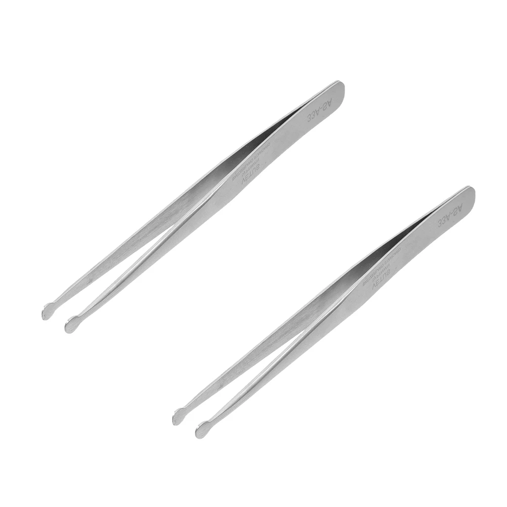 

2 Pcs Static Stainless Stainless Steel Tweezers Steel Tweezers Long Precision Non Magnetic Firm Grip Lightweight Portable