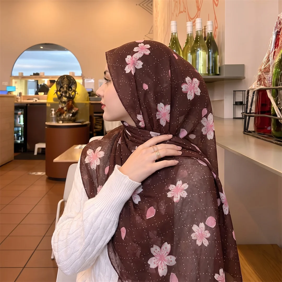 Women's Watercolor Hijab Scarf Bandana Headband Vintage Luxury Beach 180cm Long Handkerchief Bohemia Muslim Accessories 2026