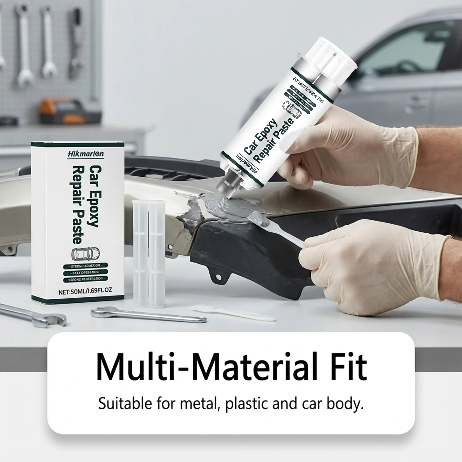 Heavy Duty Metal Glue - Waterproof Epoxy Adhesive for Plastic, Ceramic, Wood, Glass, Stone Repair Kit for Automotive, Plumbing