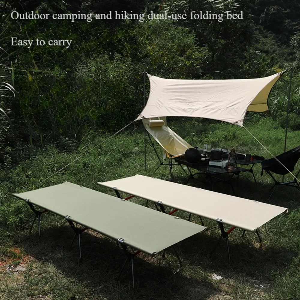 Portable Outdoor Bed Ultralight Camping Cot with Leg Extenders Ultralight Folding Backpacking Cot Folding Backpacking Cots