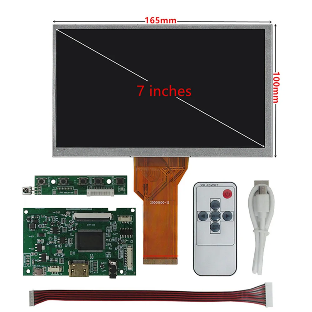 7 Inch 800*480 AT070TN94 LCD Screen Display Monitor With Driver Control Board VGA HDMI-Compatible For Raspberry Pi Banana Pi