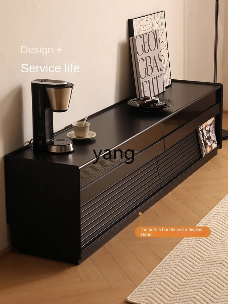 CX Solid Wood Video Cabinet Tea Table Combination Floor Living Room Floor Cabinet Simple Modern