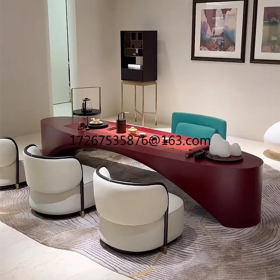 

Modern light luxury creative tatami tea table coffee low table commercial tea room tea house zen sitting table