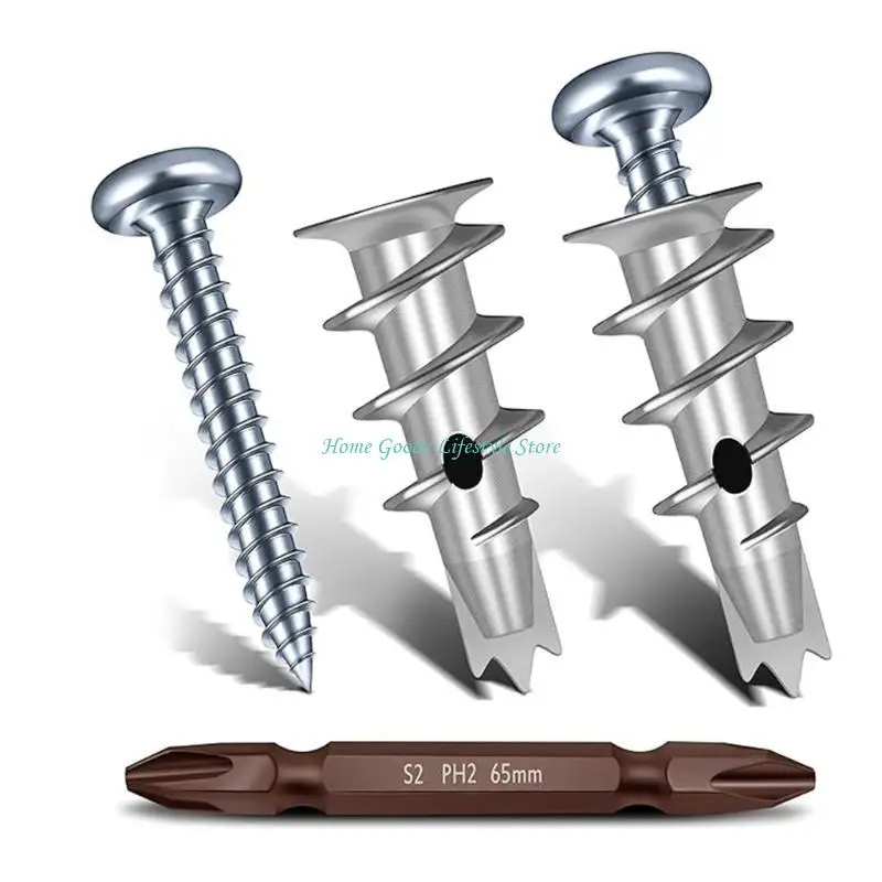 

E74E Professional Screw with Anchors set Complete Wall Fixing Solution
