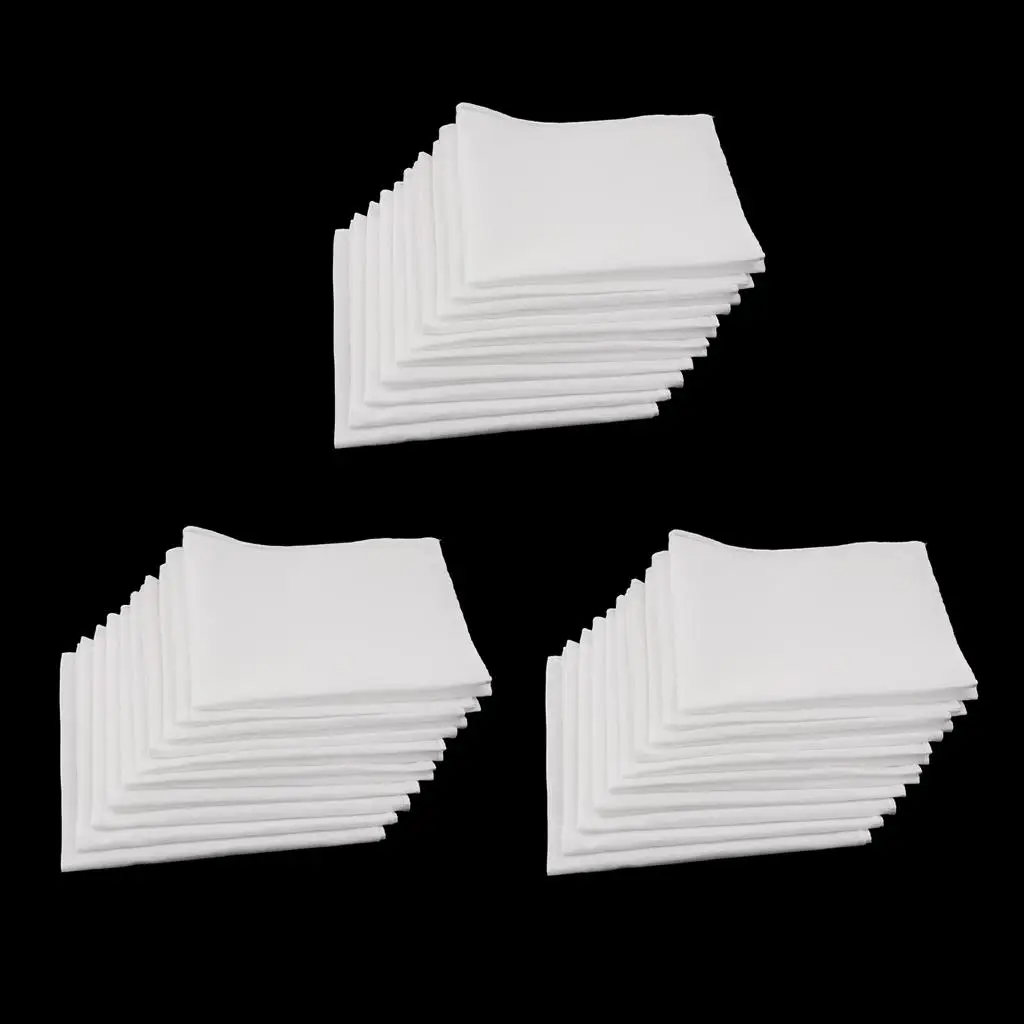 cotton-handkerchiefs-white-solid-pocket-square-bundle-for-men-wedding-exercise-daily-use