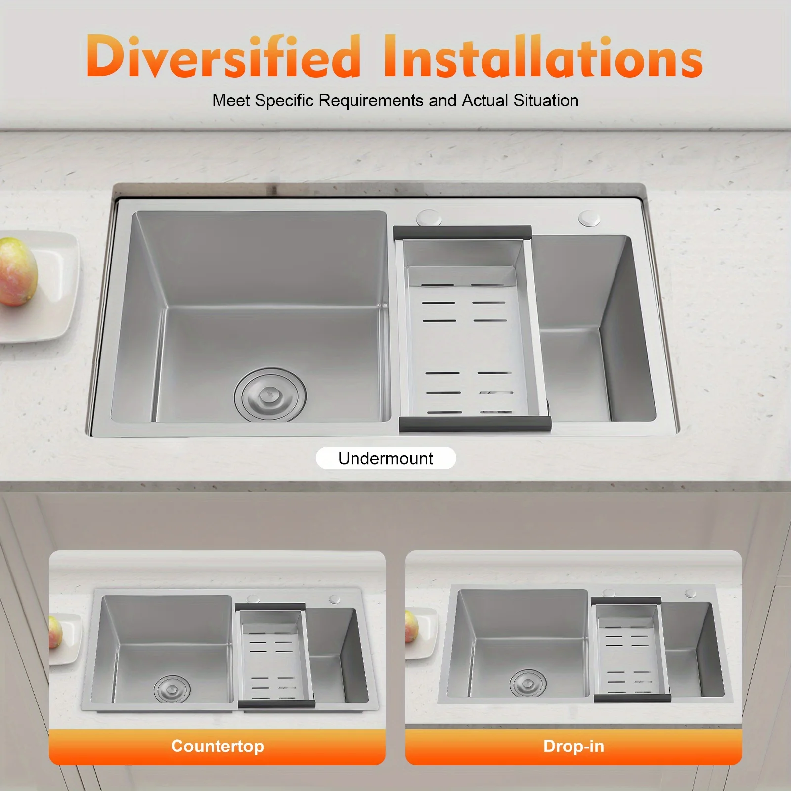 

Кухонная раковина из нержавеющей стали с двойной чашей, кухонная раковина, раковина для ванной комнаты, раковина из нержавеющей стали, подвала для стирки, бары, рестораны