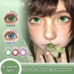 OVOLOOK - Deep Blue/Emerald Green/Yellow Comfortable High Quality Soft Anime Colored Contact Lenses With High Color Rendering