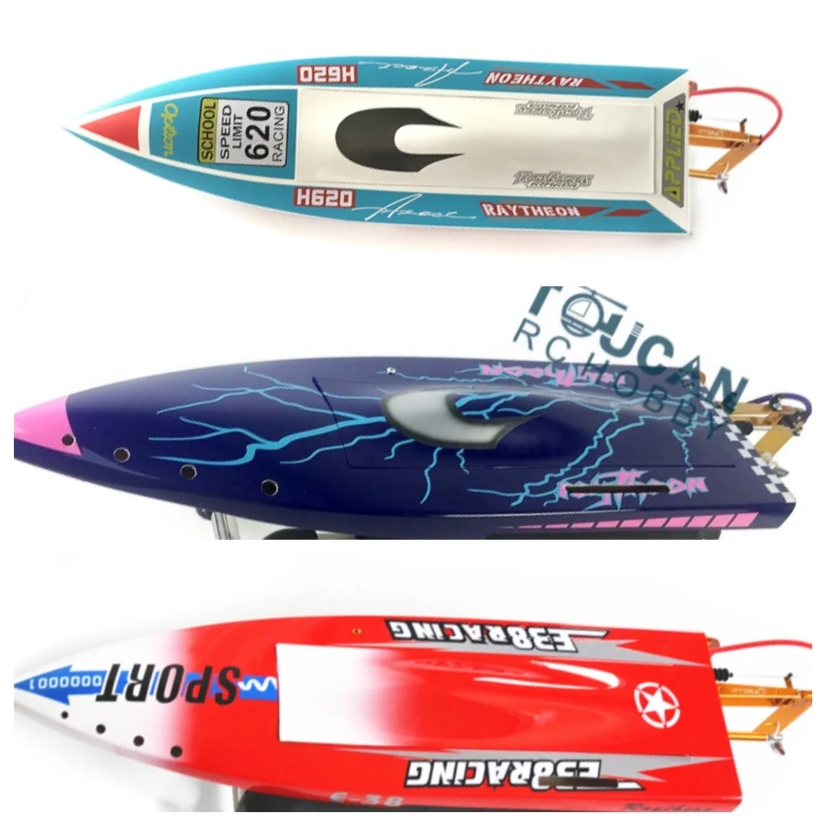 

H620 Fiber Glass Electric Wireless Control Racing Boats RTR RC Ship Model With Motor Servo ESC Battery Toys for Adults