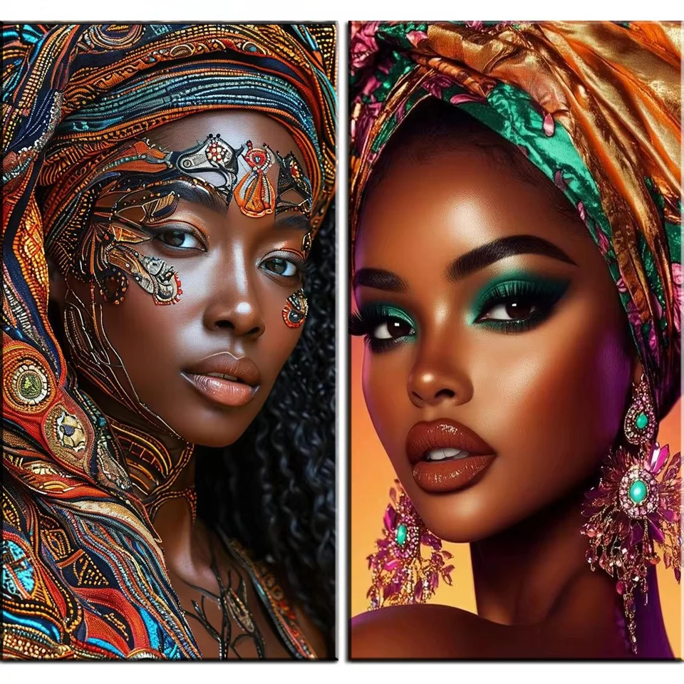 

Красивые африканские женские наборы для алмазной живописи «сделай сам» для взрослых, новинка 2026 года, алмазное искусство для начинающих, полная алмазная мозаика, большой размер