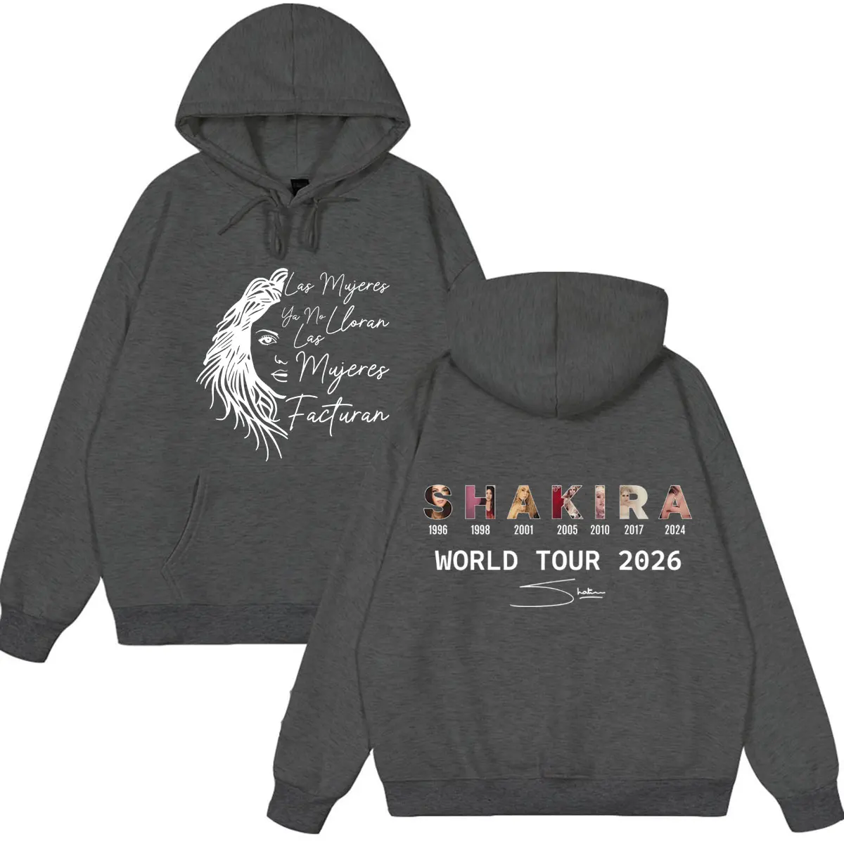 Shakira Las Mujeres Ya No Lloran Album 2026 Tour Printe Hoodie Herren Damen Mode Sweatshirt Lockerer Freizeitpullover Fan-Geschenke Oberteile – Detail 5