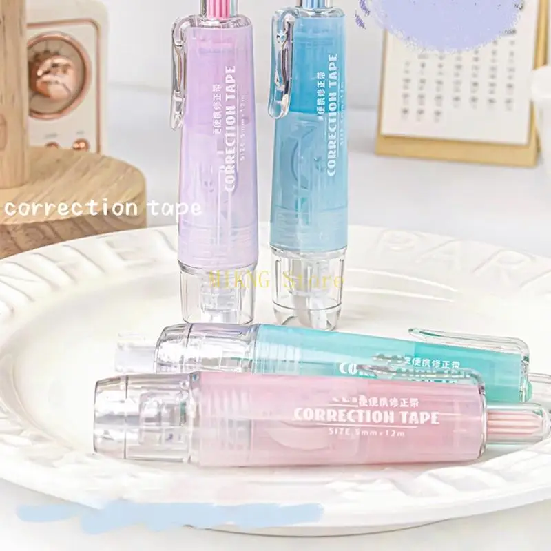 4PCS 6mx5mm เทปลูกกลิ้งแก้ไขทั้งหมด 24m สีขาวออกเทปการแก้ไขที่ดีที่สุดขาย