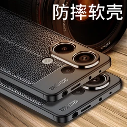 For Redmi Note 13 4G Case Silicone Leather Anti-knock Back Cover For Redmi Note 13 Pro Plus 5G Case For Redmi Note 13 4G Case