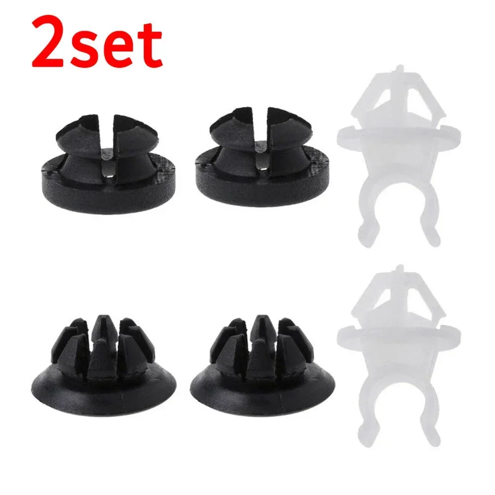 6 Pcs/2 Set Car Interior Clip Engine Hood Support Prop Rod Holder Clip Accessories Black White Plastic Bracket Clip For Honda