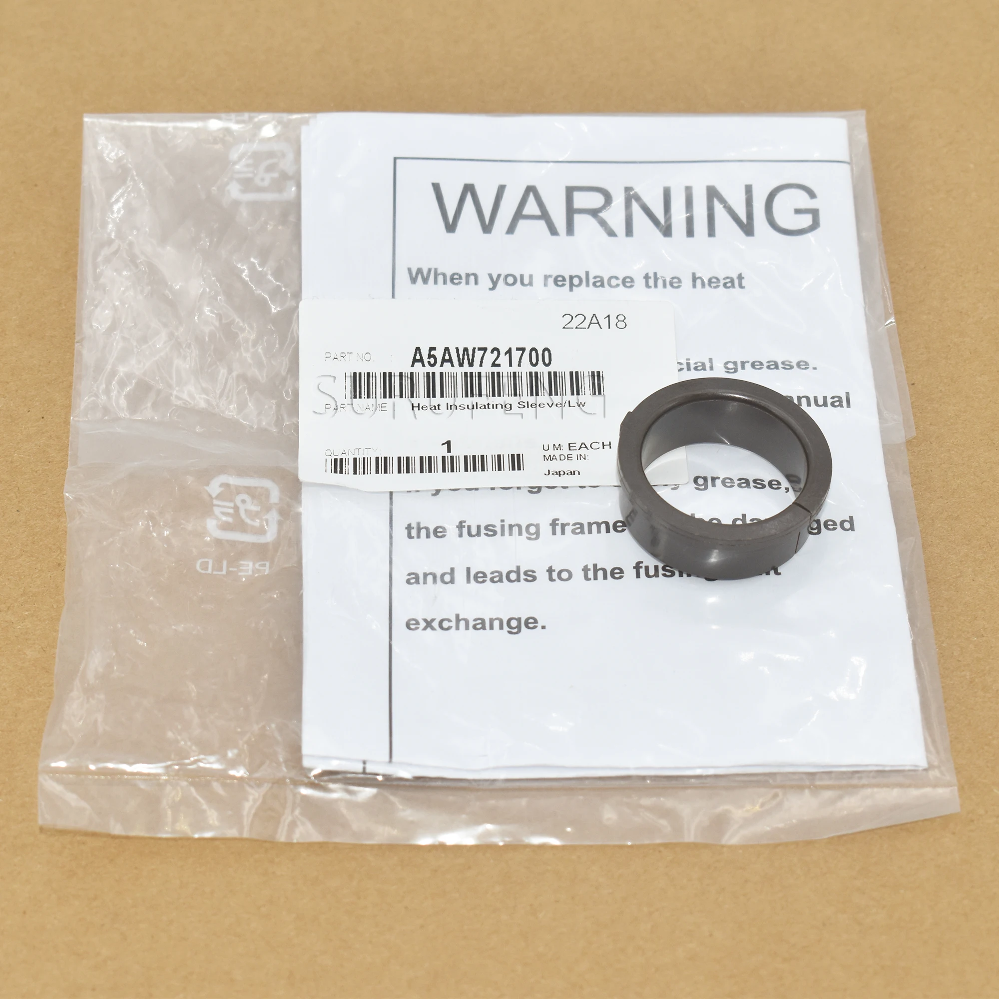 A5AW721700 Heat Insulating Sleeve lower for Konica Minolta