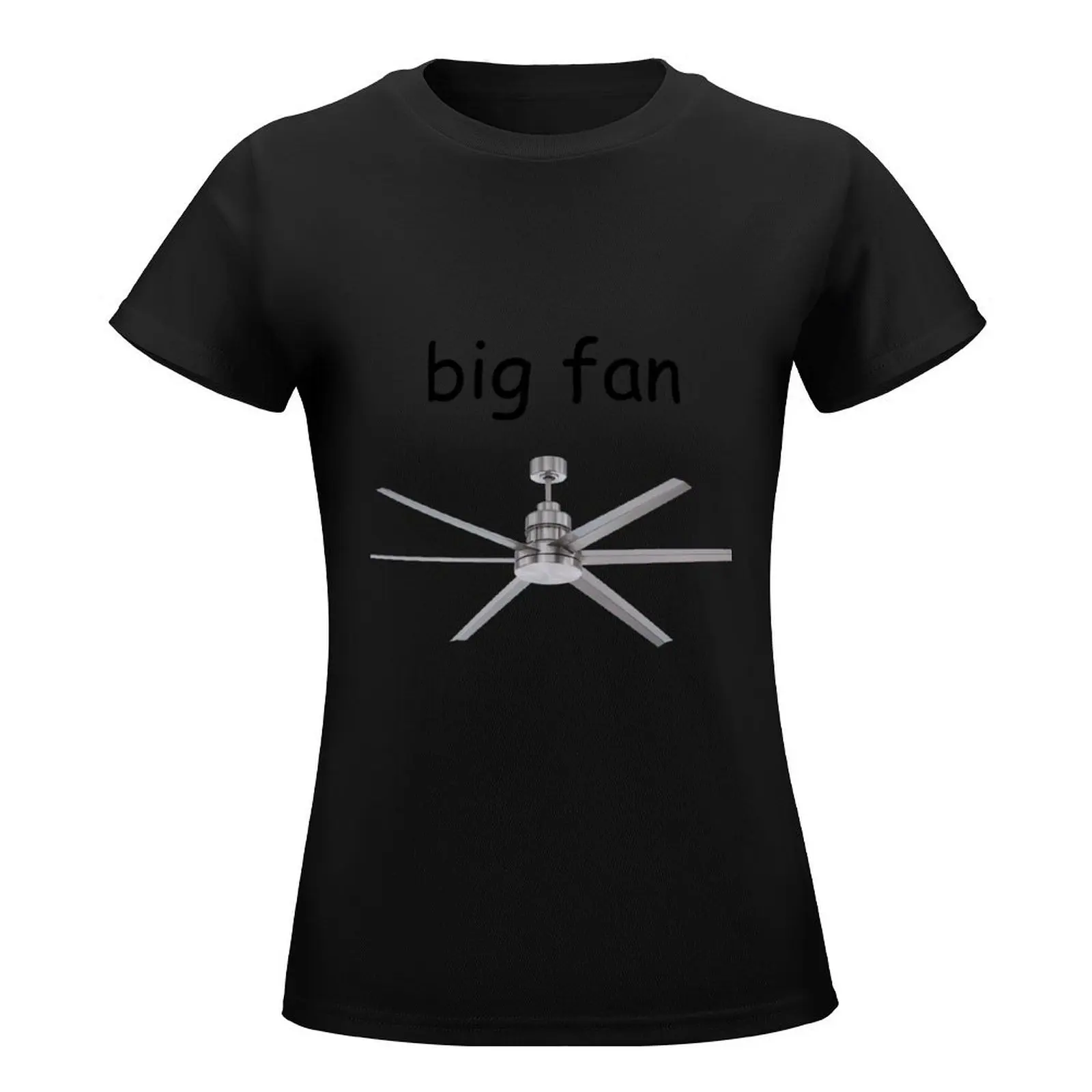 big fan T-Shirt Female clothing summer top luxury designer clothing Women