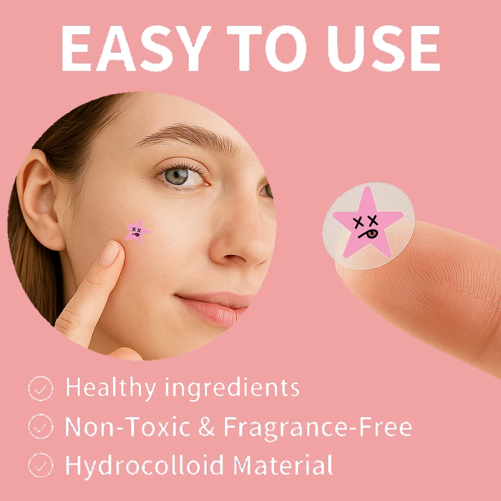 Invisible Waterproof Hydrocolloid Acne Patch for Facial Cleansing Care Essence Tool Accessory Suitable for All Skin Types