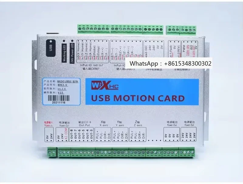 Xhc Mach3 USB Link Type Mach3 USB Motion Card CNC Control Card Breakout Board 2000kHz Mk4 MK3-V Mach3 3axis Cnc Controller