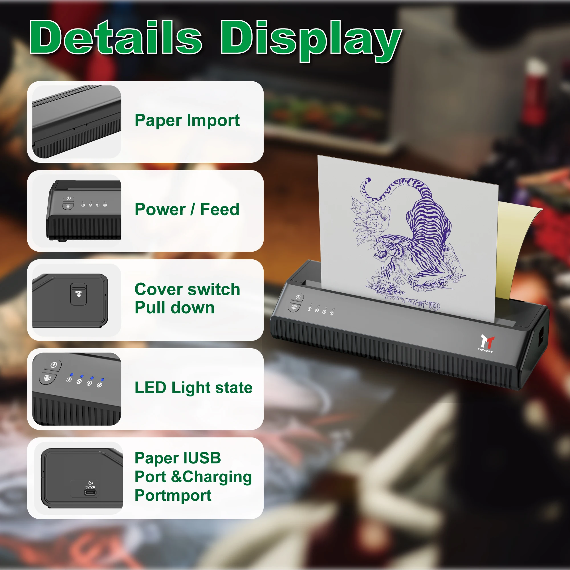 Imagem -02 - Mht-hot Selling Tattoo Stencil Printer Thermal Copier Machine Thermal Transfer Machine Connect Mobile Phone Computer Machine