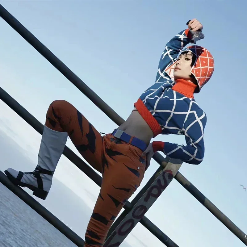 

QQ8 Аниме JoJo's Bizarre Adventure Golden Wind Guido Mista Косплей Костюм Топ Брюки Костюм для взрослых Унисекс Платье для Хэллоуина 5Lk¥