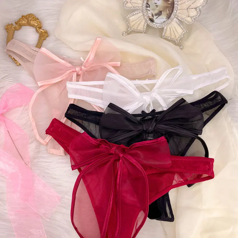 

Sexy Mesh Butterfly Thong - Bow Knot Bridal Lingerie Gift for Wedding Night/Honeymoon