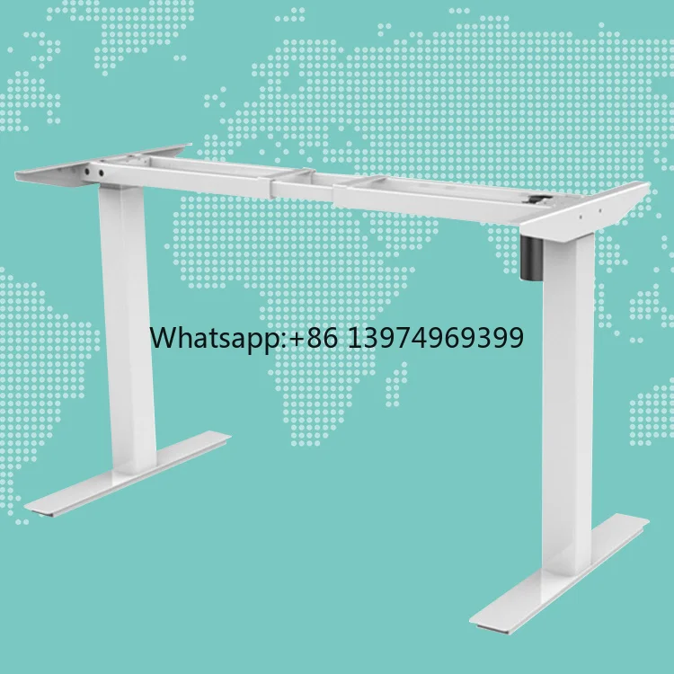 2 Stage Single Motor Electric Height Adjustable Table Stand up Mechanism Ergonomic Desk Frame for Office Standing Desk