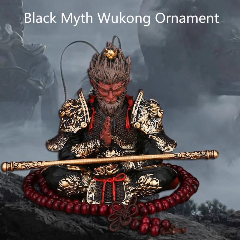 

Dapper Black God Sun Wukong Auto Talismans Dashboard Decor Captivating Tabletop Decor Gift for Followers