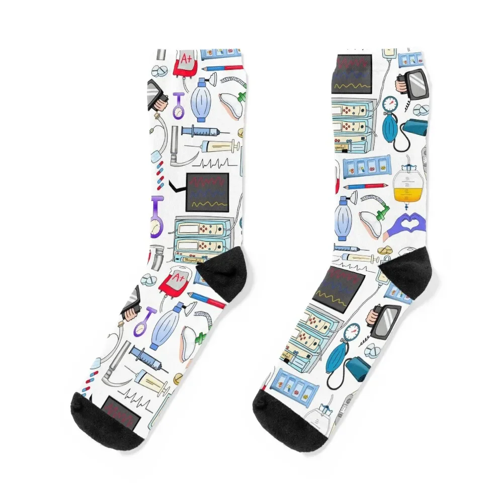 

intensive care unit Socks custom sports golf colored Heating sock Mens Socks Women's